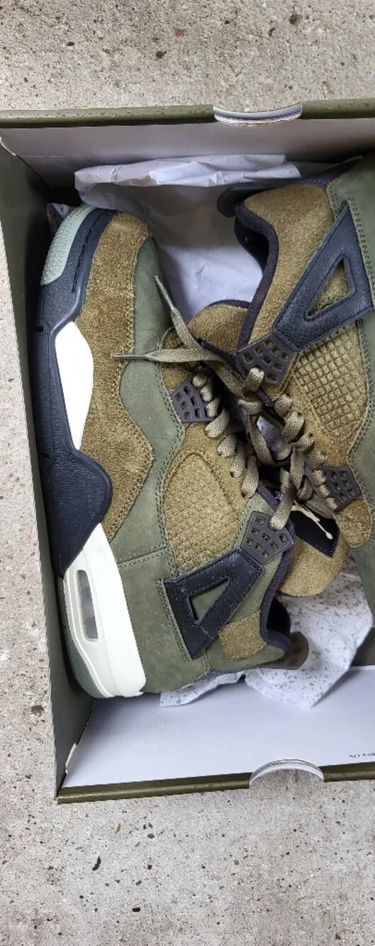 Men's Olive Green Suede Athletic Sneakers